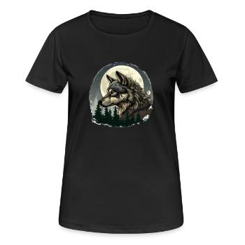 Sang de loup - T-shirt respirant Femme - noir - Devant - AI Model Female 172 light (172cm)