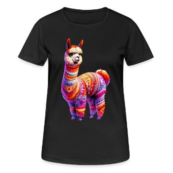 Alpaca - Women's Breathable T-Shirt - black - Front - AI Model Female 172 light (172cm)
