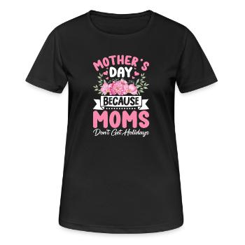 Muttertag - Frauen T-Shirt atmungsaktiv - Schwarz - Vorne - AI Model Female 172 light (172cm)