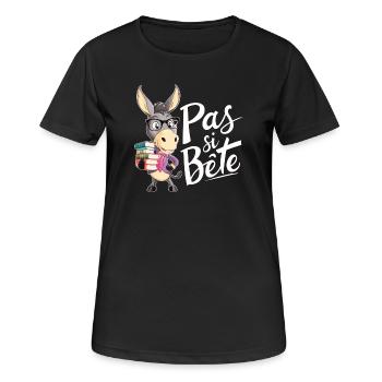Humor ANE T Shirt - Not So Dumb - Smart Donkey - Women's Breathable T-Shirt - black - Front - AI Model Female 172 light (172cm)