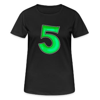 Number 5 Number Green - Women's Breathable T-Shirt - black - Front - AI Model Female 172 light (172cm)