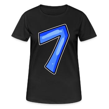 Number 7 Number - Women's Breathable T-Shirt - black - Front - AI Model Female 172 light (172cm)