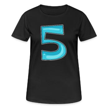 Number 5 Number - Women's Breathable T-Shirt - black - Front - AI Model Female 172 light (172cm)