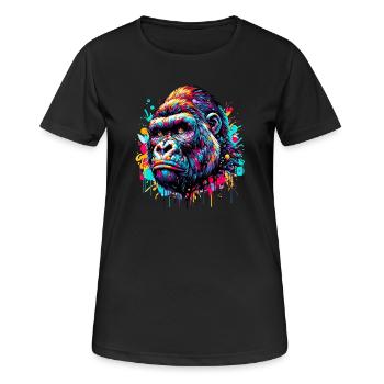 Gorilla - Women's Breathable T-Shirt - black - Front - AI Model Female 172 light (172cm)