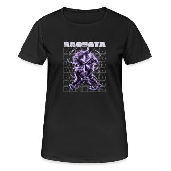 Bachata latine sensuelle Bachateros - T-shirt respirant Femme - noir - Devant - AI Model Female 172 light (172cm)