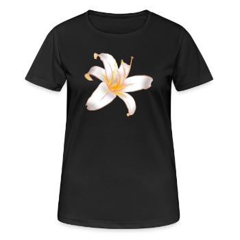 WHITE LILYLILY Magic White Lily - Women's Breathable T-Shirt - black - Front - AI Model Female 172 light (172cm)