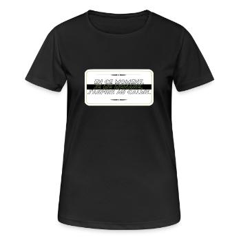 Je me ménage - T-shirt respirant Femme - noir - Devant - AI Model Female 172 light (172cm)