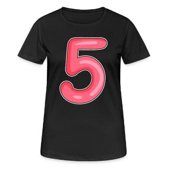 5 - Frauen T-Shirt atmungsaktiv - Schwarz - Vorne - AI Model Female 172 light (172cm)