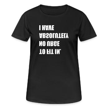 pas envie de s’intégrer - T-shirt respirant Femme - noir - Devant - AI Model Female 172 light (172cm)