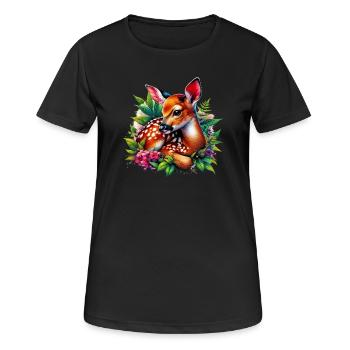 Fawn - Women's Breathable T-Shirt - black - Front - AI Model Female 172 light (172cm)