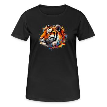 Tiger - Women's Breathable T-Shirt - black - Front - AI Model Female 172 light (172cm)