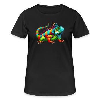 Iguane - T-shirt respirant Femme - noir - Devant - AI Model Female 172 light (172cm)