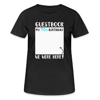 70th Birthday - Women's Breathable T-Shirt - black - Front - AI Model Female 172 light (172cm)