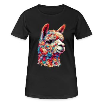 Alpaga - T-shirt respirant Femme - noir - Devant - AI Model Female 172 light (172cm)