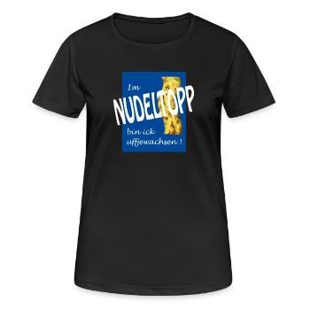 ROBINET DE NOUILLES - T-shirt respirant Femme - noir - Devant - AI Model Female 172 light (172cm)