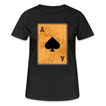 Jackpot Casino Zocken Poker Kartenspiel Pokerrunde - Frauen T-Shirt atmungsaktiv - Schwarz - Vorne - AI Model Female 172 light (172cm)
