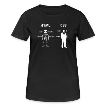 Code Css C++ Php Java Développeur Code Scripting - T-shirt respirant Femme - noir - Devant - AI Model Female 172 light (172cm)