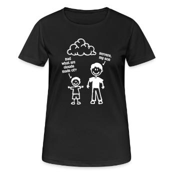 Developer Coden Computerfreak Webentwickler Geek - Frauen T-Shirt atmungsaktiv - Schwarz - Vorne - AI Model Female 172 light (172cm)