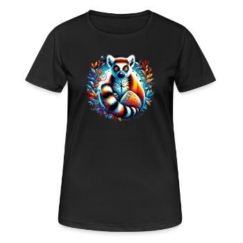 Lémurien - T-shirt respirant Femme - noir - Devant - AI Model Female 172 light (172cm)
