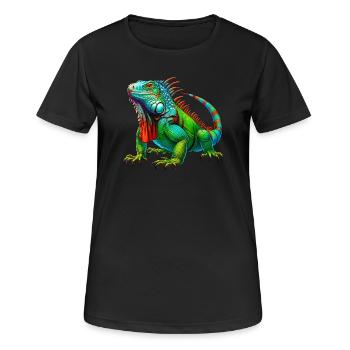 Iguane - T-shirt respirant Femme - noir - Devant - AI Model Female 172 light (172cm)