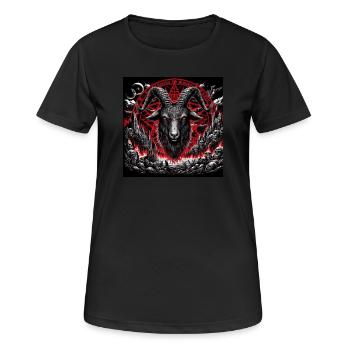Bouc - T-shirt respirant Femme - noir - Devant - AI Model Female 172 light (172cm)