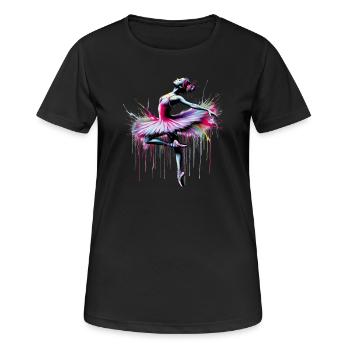 Danseuse de ballet avec tutu - T-shirt respirant Femme - noir - Devant - AI Model Female 172 light (172cm)