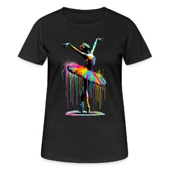Danseuse de ballet avec tutu - T-shirt respirant Femme - noir - Devant - AI Model Female 172 light (172cm)