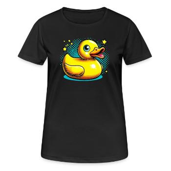Caneton Canard Canard - T-shirt respirant Femme - noir - Devant - AI Model Female 172 light (172cm)