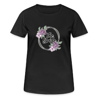 Motif de mariée - T-shirt respirant Femme - noir - Devant - AI Model Female 172 light (172cm)