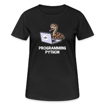 Programmeur de scripts, Développeur de débogage informatique - T-shirt respirant Femme - noir - Devant - AI Model Female 172 light (172cm)