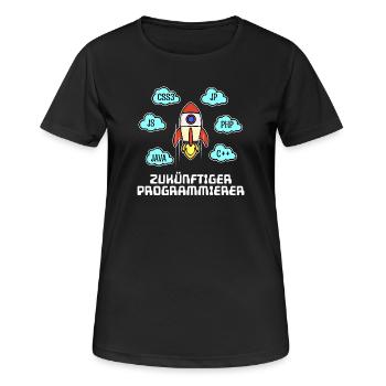 Css Coden Developer Statement C++ Php Java Debug - T-shirt respirant Femme - noir - Devant - AI Model Female 172 light (172cm)