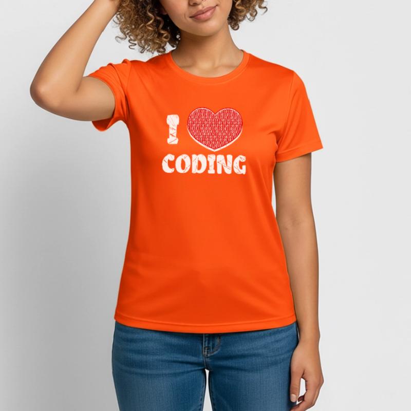 Developer Heart Coding Statement Programmer Women's Breathable T-Shirt