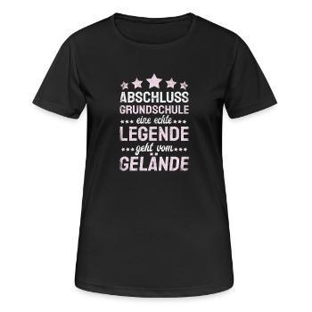 Grundschule Geschafft 2026 Grundschule Abschied - Frauen T-Shirt atmungsaktiv - Schwarz - Vorne - AI Model Female 172 light (172cm)