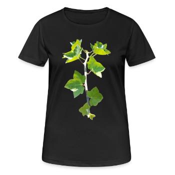 Efeu – Immergrüne Verbundenheit - Frauen T-Shirt atmungsaktiv - Schwarz - Vorne - AI Model Female 172 light (172cm)