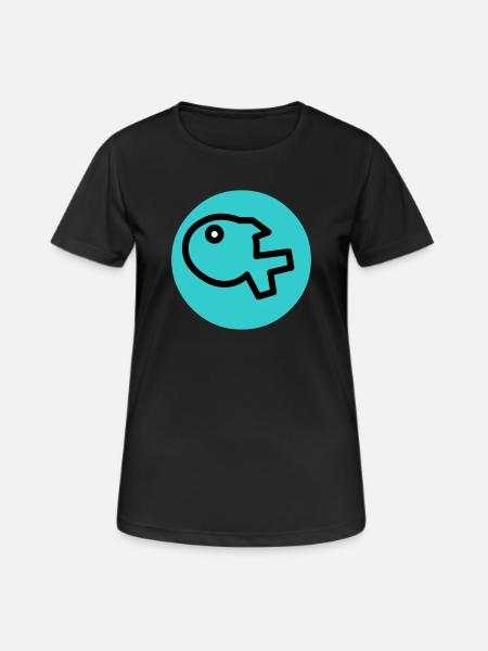 little fish - Women's Breathable T-Shirt - black