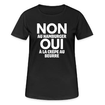 Bretagne, Breton, celte - T-shirt respirant Femme - noir - Devant - AI Model Female 172 light (172cm)