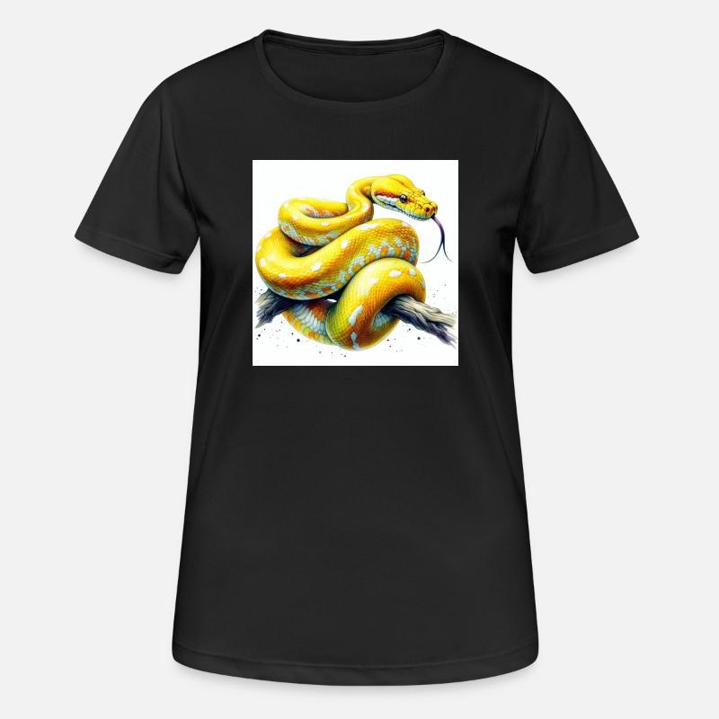 Yellow python - Women's Breathable T-Shirt - black