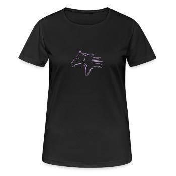 Fast Running Horse Head - Women's Breathable T-Shirt - black - Front - AI Model Female 172 light (172cm)