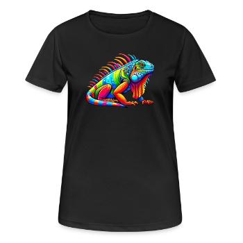Iguane - T-shirt respirant Femme - noir - Devant - AI Model Female 172 light (172cm)