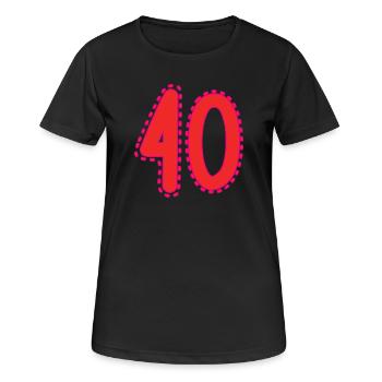 40 - T-shirt respirant Femme - noir - Devant - AI Model Female 172 light (172cm)