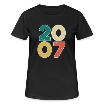 2007 - Année 2007 - Année 2007 - T-shirt respirant Femme - noir - Devant - AI Model Female 172 light (172cm)