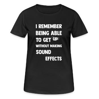 Je fais des effets sonores - T-shirt respirant Femme - noir - Devant - AI Model Female 172 light (172cm)