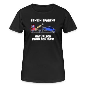Déclaration de voiture Ravitaillement en carburant Essence Énergie - T-shirt respirant Femme - noir - Devant - AI Model Female 172 light (172cm)