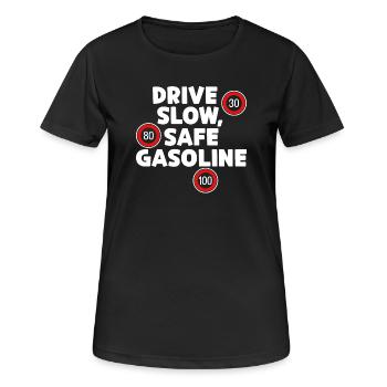Déclaration de ravitaillement en carburant du stockage d’énergie de la pompe à essence - T-shirt respirant Femme - noir - Devant - AI Model Female 172 light (172cm)