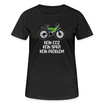 Bicycle Refueling Energy Statement Energy Storage - Women's Breathable T-Shirt - black - Front - AI Model Female 172 light (172cm)