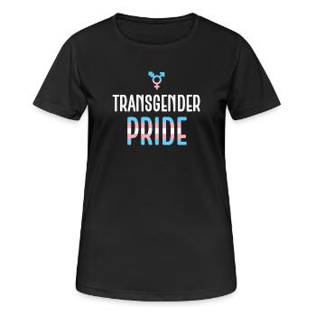 Mois de la fierté LGBTQ - Fierté transgenre - T-shirt respirant Femme - noir - Devant - AI Model Female 172 light (172cm)