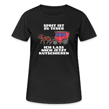 Gasoline Diesel Statement Refueling Energy Storage - Women's Breathable T-Shirt - black - Front - AI Model Female 172 light (172cm)