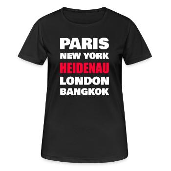 Chemise Heidenau – Petite ville contre métropoles mondiales - T-shirt respirant Femme - noir - Devant - AI Model Female 172 light (172cm)