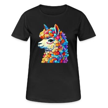 Alpaca - Women's Breathable T-Shirt - black - Front - AI Model Female 172 light (172cm)