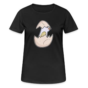 Baby Vogel Taube Kleinkind Motiv - Frauen T-Shirt atmungsaktiv - Schwarz - Vorne - AI Model Female 172 light (172cm)